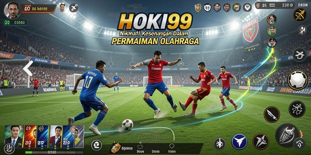 Screenshot gameplay HOKI99 menampilkan aksi seru permainan olahraga.