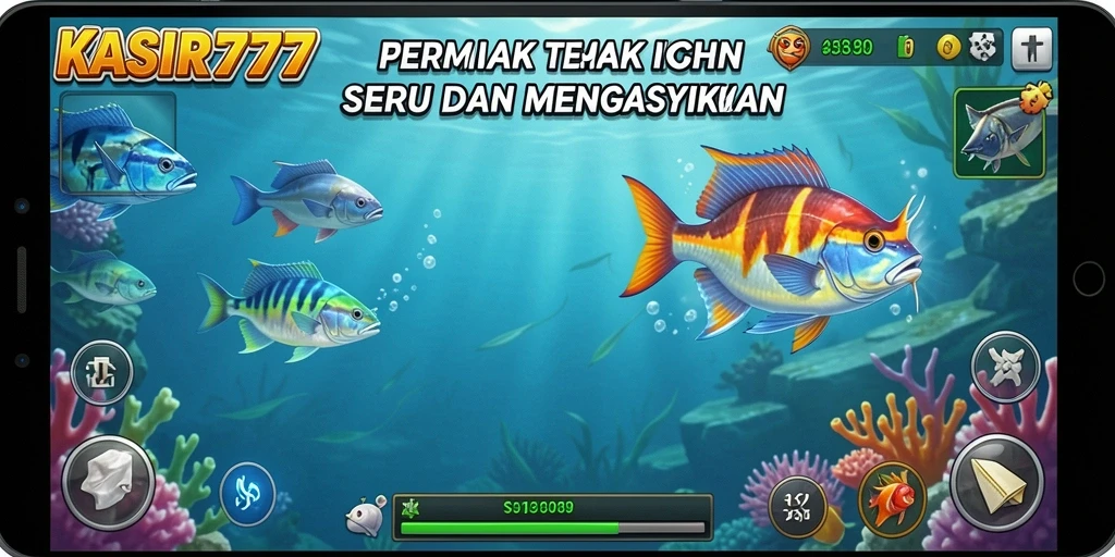 Gameplay KASIR777 menampilkan aksi menembak ikan yang seru dan mendebarkan.