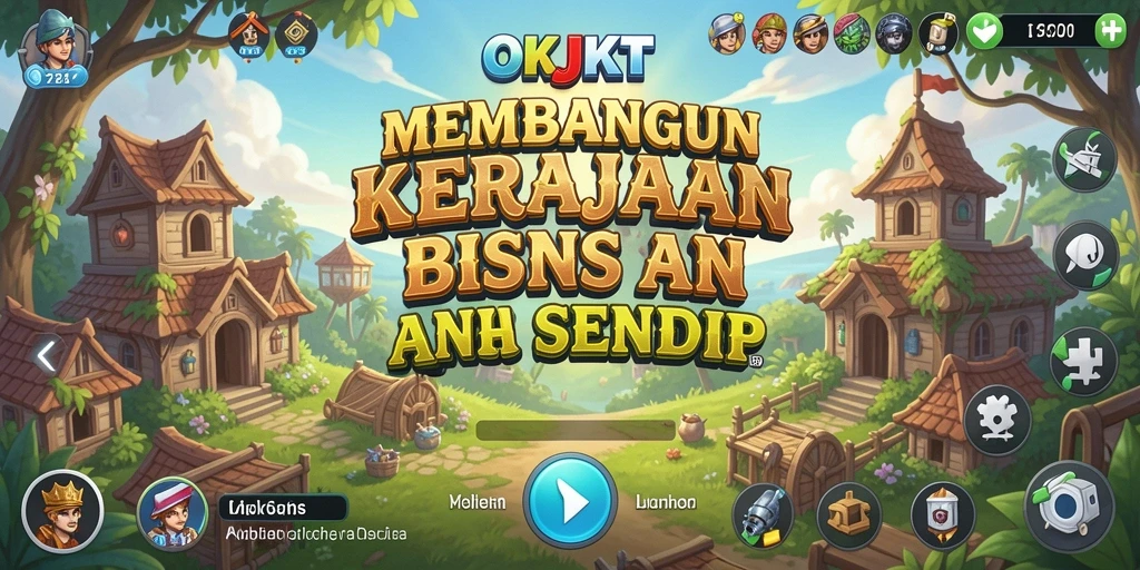 Screenshot gameplay OKJKT yang menunjukkan keseruan membangun bisnis.