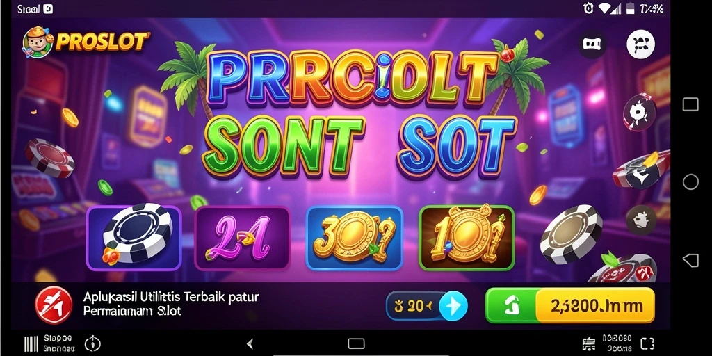 Tampilan antarmuka PROSLOT yang menarik dan informatif.