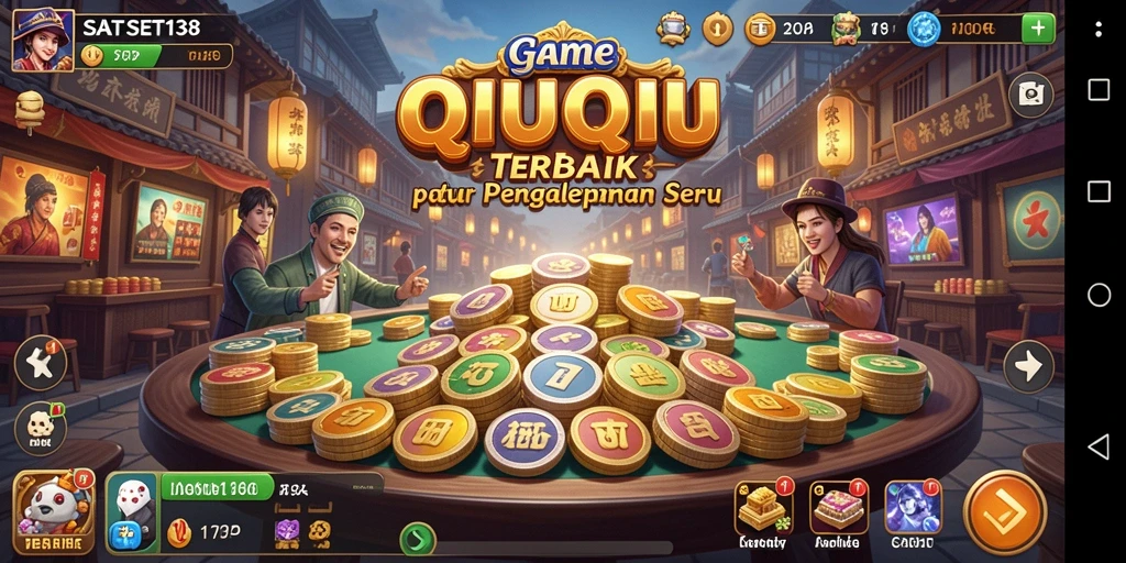 Screenshot gameplay QiuQiu yang penuh strategi di SATSET138.