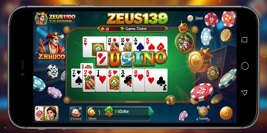 Tampilan gameplay seru dari ZEUS138 dengan variasi papan Domino.